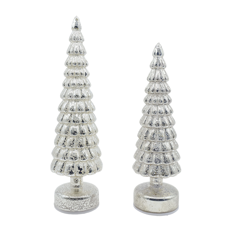 10×38 & 10×33 cm LED Light Up Roterande bordsskiva i glasgran