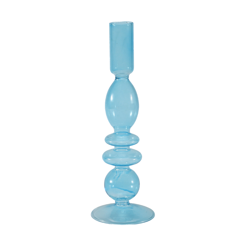 18 cm färgglad glasljusstakesamling