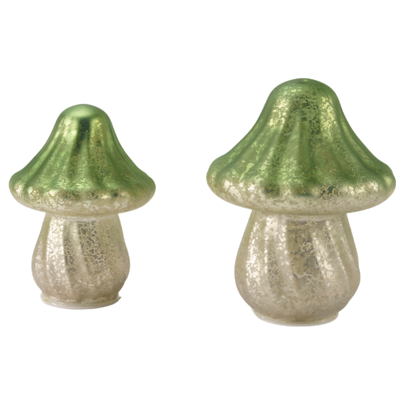Handgjorda Gradient Mercury Glass Mushroom Ornament