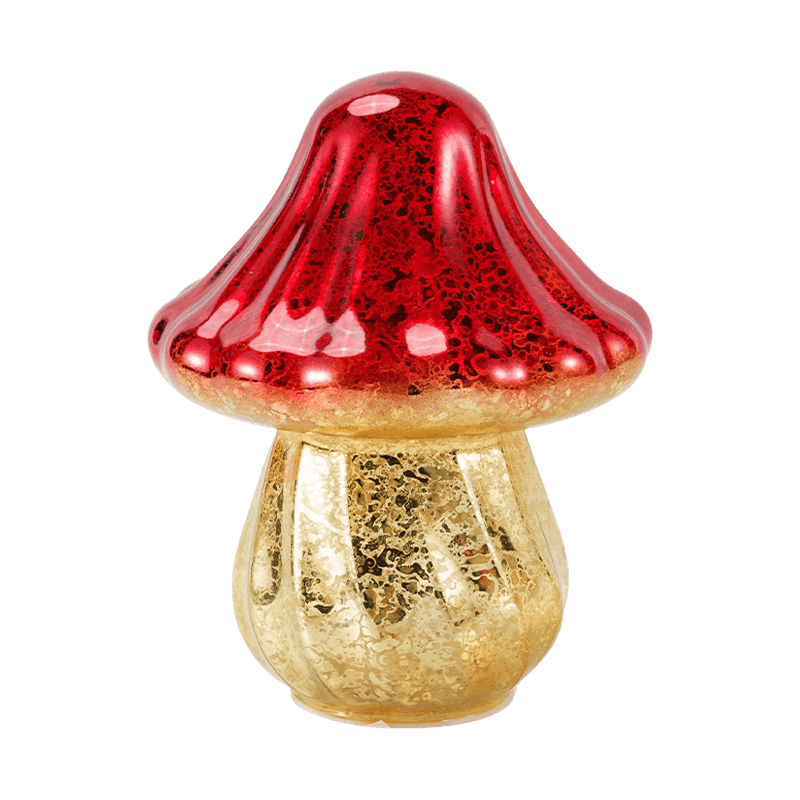Handgjord Gradient Mercury Glass Mushroom Ornament med LED-dekoration