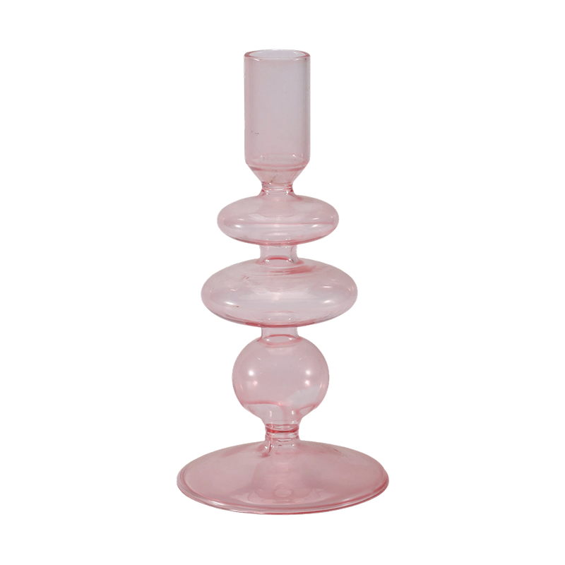 18 cm färgglad glasljusstakesamling
