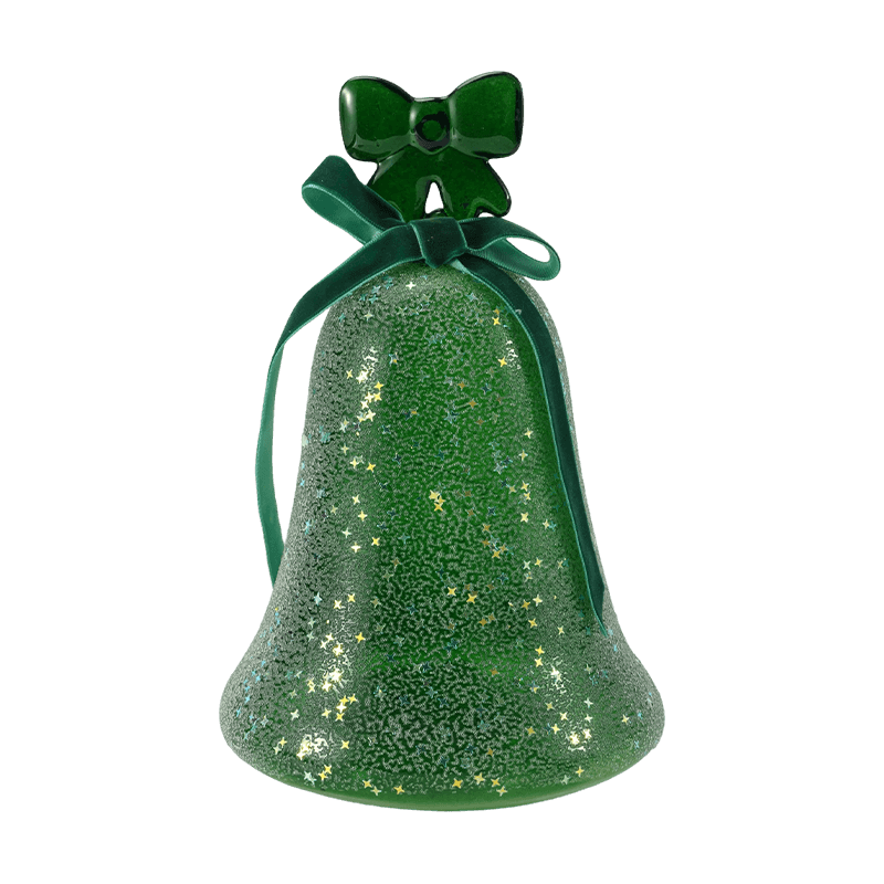 Mercury Glass Angel Figurine / Frostad/Glitter Glas Bell Decor (med LED)