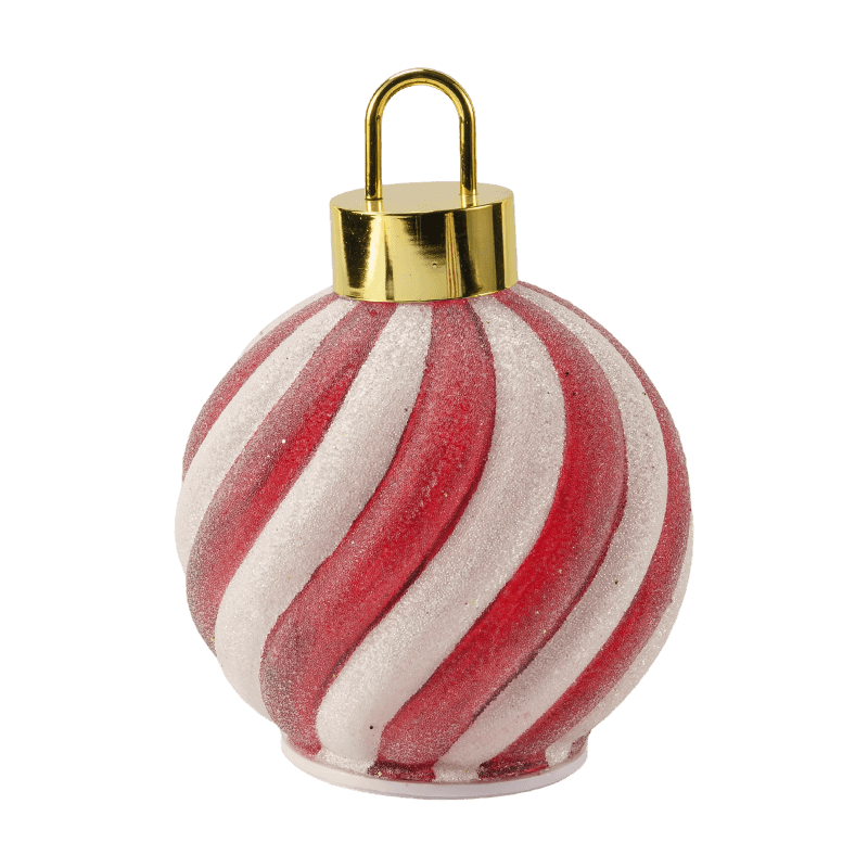 Golden Forest Scene LED-boll / Röd-Vit Stripe Ornament LED-boll (med LED)