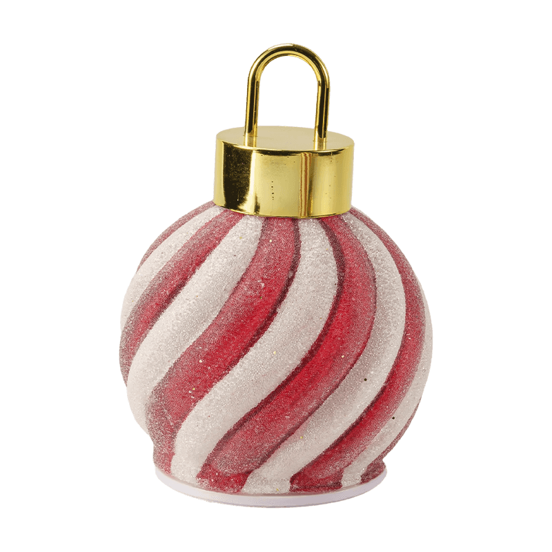 Golden Forest Scene LED-boll / Röd-Vit Stripe Ornament LED-boll (med LED)