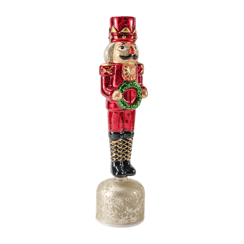 Vintage kvicksilverglas Nötknäpparfigur (röd finish)