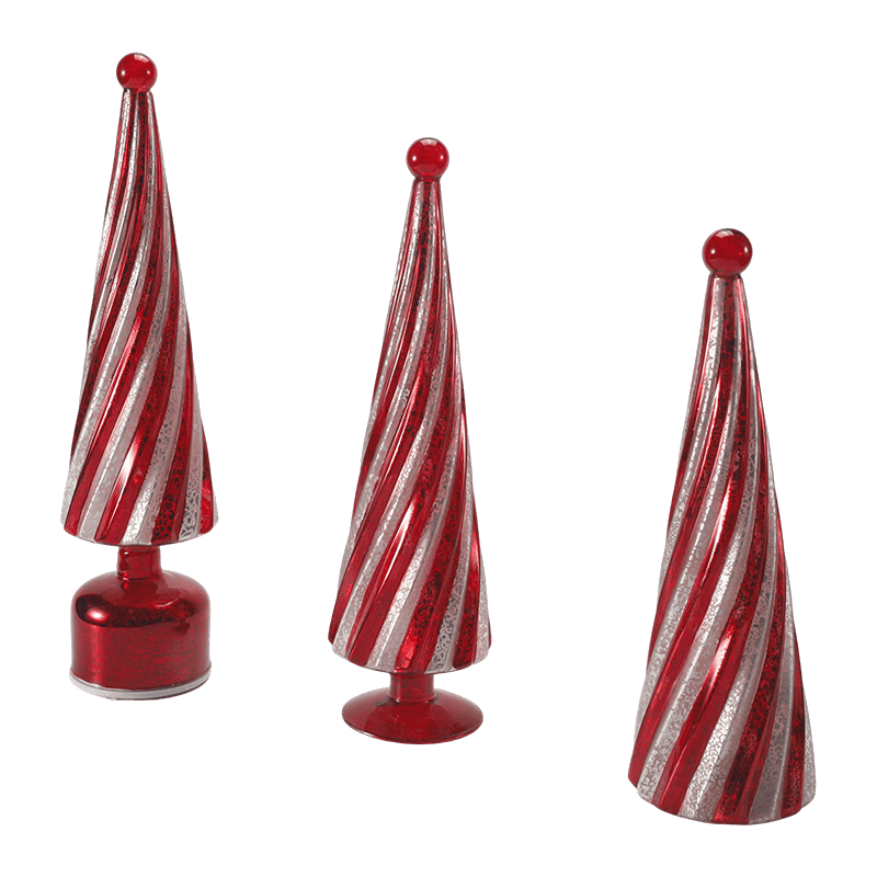 10*20 cm & 10*25 cm & 10*30 cm Vintage Mercury Glass Swirl Julgran