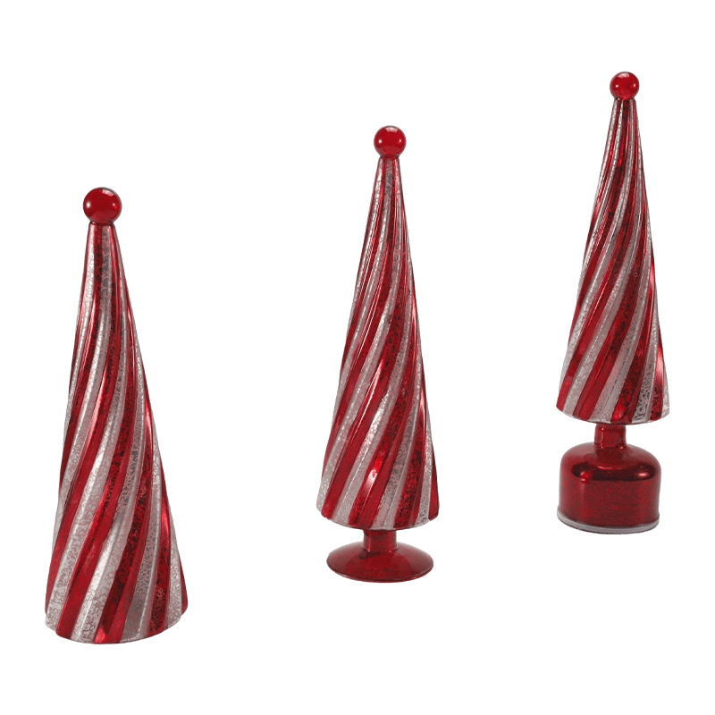 10*20 cm & 10*25 cm & 10*30 cm Vintage Mercury Glass Swirl Julgran
