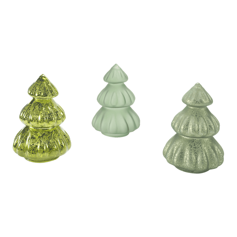 Handblåst kvicksilverglasdekor