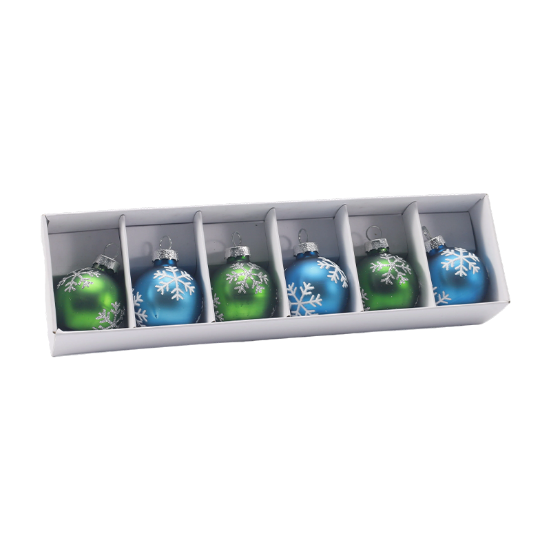 Premium glas julboll prydnadsuppsättning