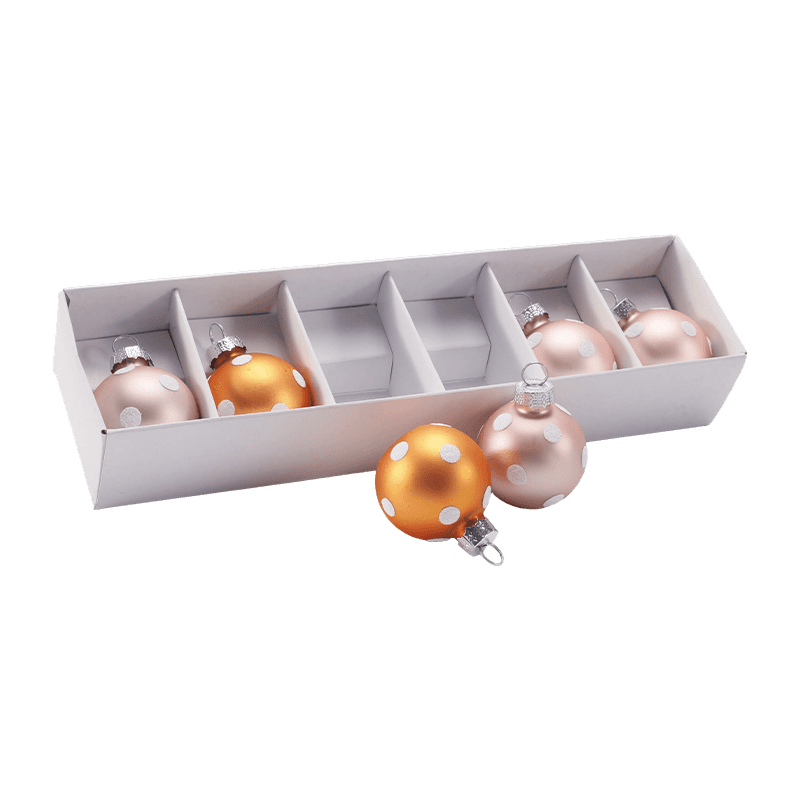 Festlig glas julboll prydnadsuppsättning