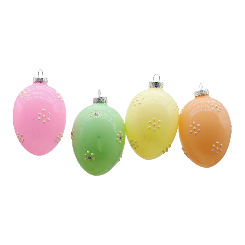 6*8cm påskglasägg dekor set