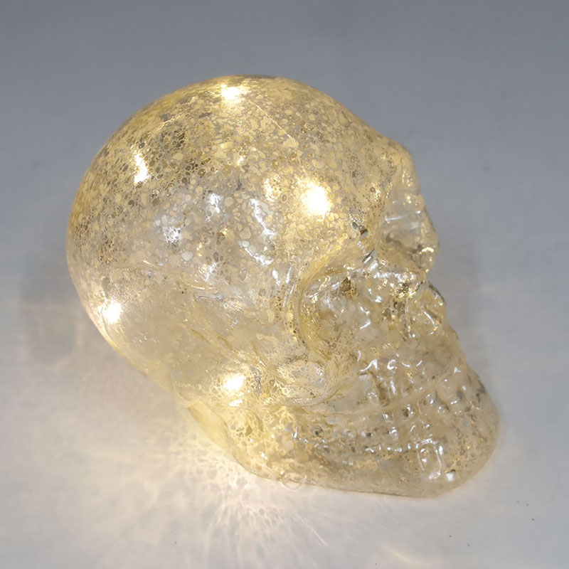 8*9 cm handmålad Halloween glasskalle prydnadsuppsättning