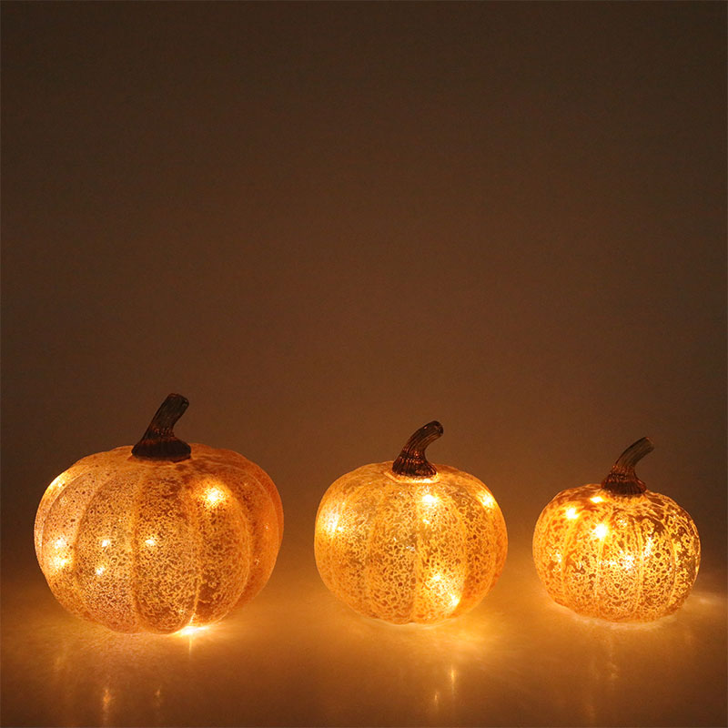 10*11,5cm & 12*15cm Halloween LED-glaspumpalampa Bordsskivadekoration