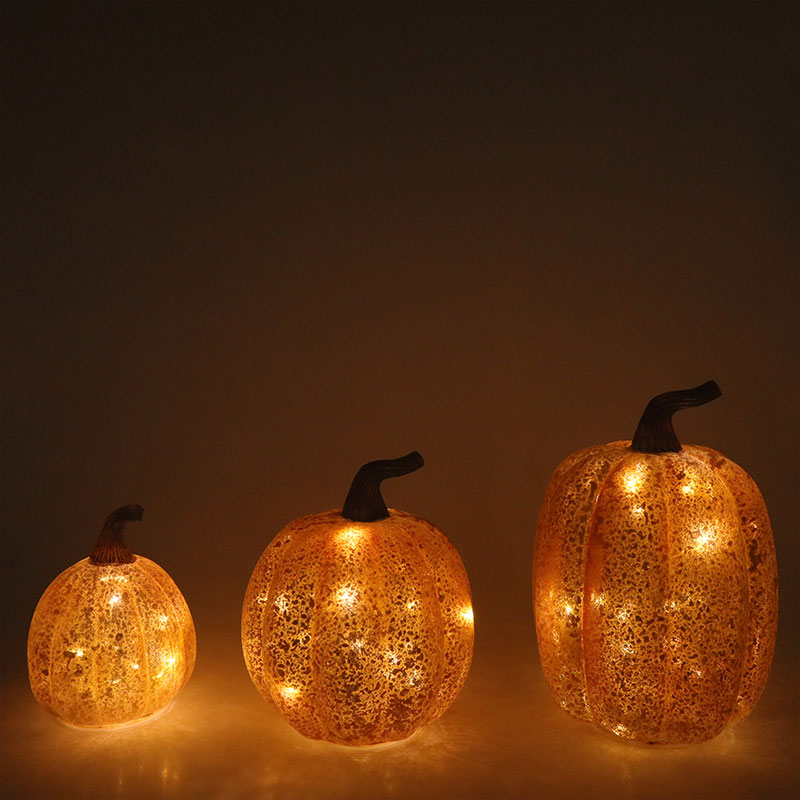 10*11,5cm & 12*15cm Halloween LED-glaspumpalampa Bordsskivadekoration